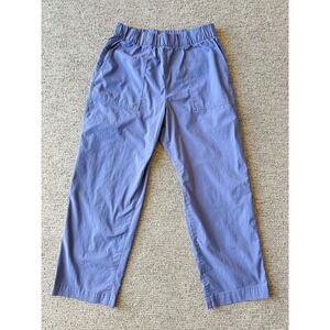 Gap Off-Duty Khaki Blue Grey Elastic Waist Straight Leg Pants Womens Medium